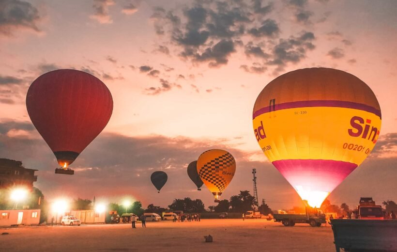 Hot Air Balloon Over Luxor Sunrise